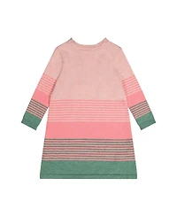 Deux par Toddler Girl (2T - 5T) Knitted Stripe Dress Very Pale