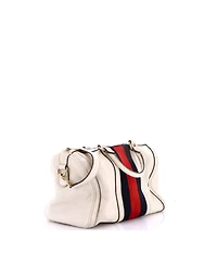 Pre-Owned Gucci Medium Vintage Web Boston Bag Leather