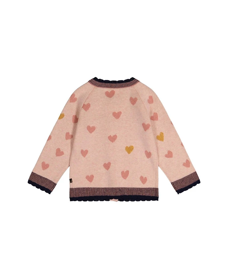 Deux par Little and Big Girl (6-8) Knitted Jacquard Cardigan