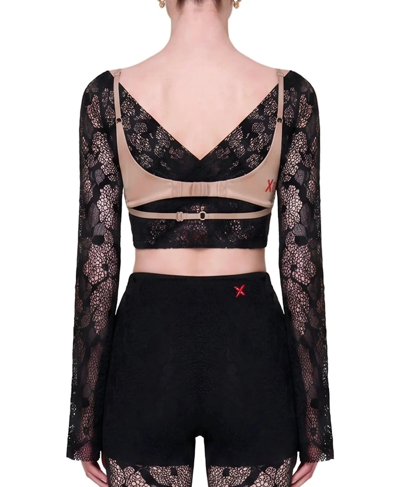 Pcfg Women's The Party Edit Lace Body with Contrast Bust Panel