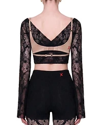 Pcfg Women's The Party Edit Lace Body with Contrast Bust Panel