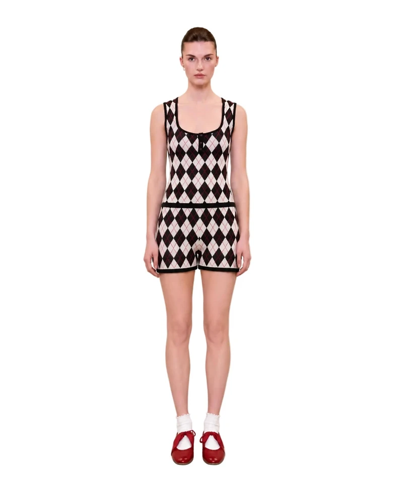 Pcfg Women's Daydreamers Argyle Sleeveless Knit Top