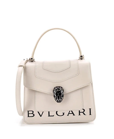 Pre-Owned Bvlgari Small Fragment Serpenti Forever Top Handle Bag Leather