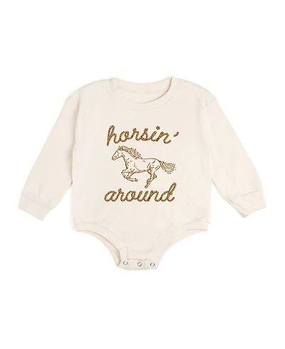 Sweet Wink Baby Boys (0M-18M) Horsin Around Western Long Sleeve Romper