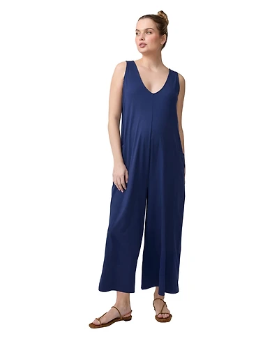 Ingrid + Isabel Women's V-Neck Wide Leg Knit Jumpsuit