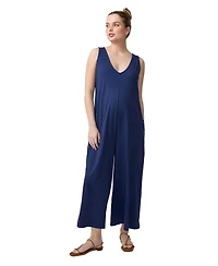 Ingrid + Isabel Women's V-Neck Wide Leg Knit Jumpsuit