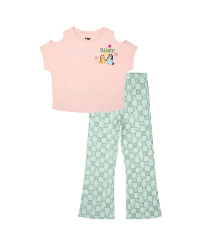 Bluey Little Girls T-Shirt and Leggings Outfit Set