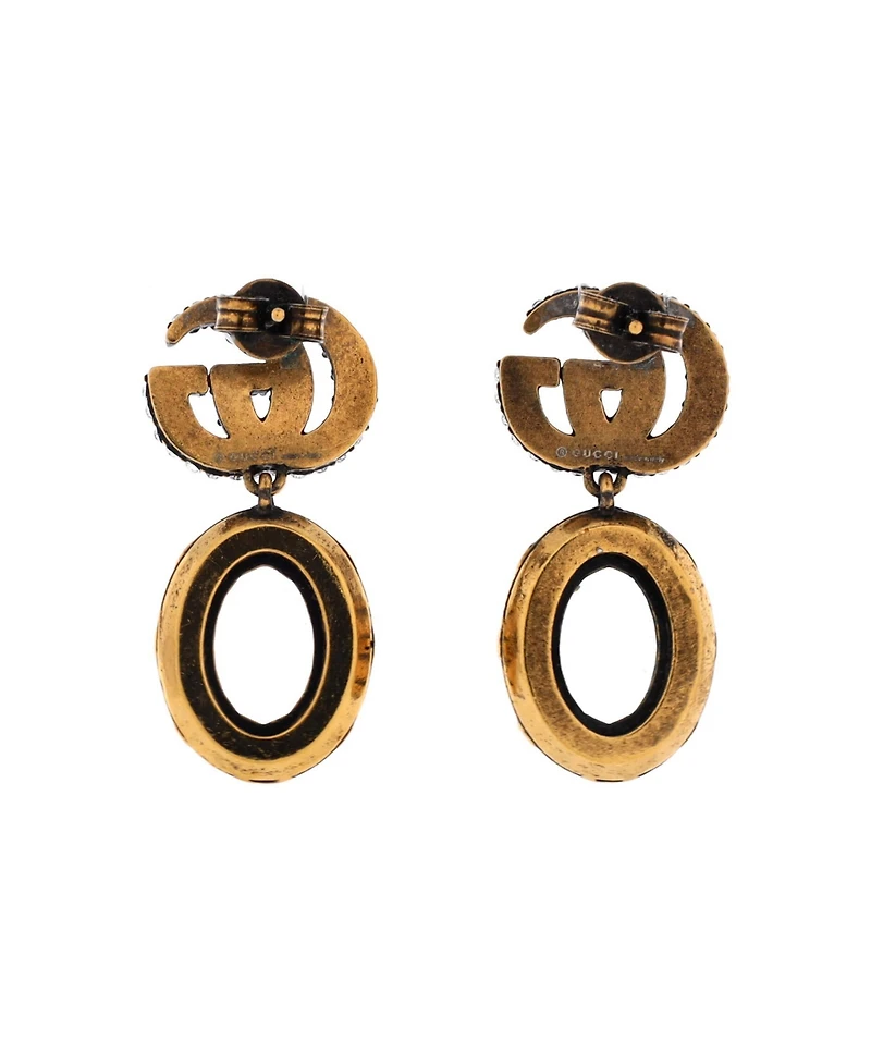 Pre-Owned Gucci Double G Round Drop Earrings