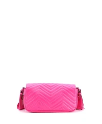Pre-Owned Gucci Medium Gg Marmont Monochrome Flap Bag Matelasse Leather