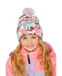 Deux par Deux Little and Big Girl 5 - 14 Winter Knit Hat with Pompom