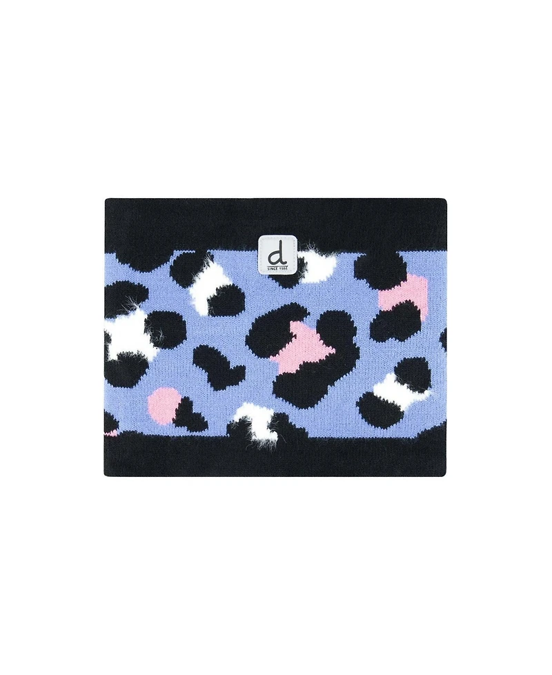 Deux par Deux Toddler Girl 2 - 4 Winter Knit Neckwarmer Leopard Print