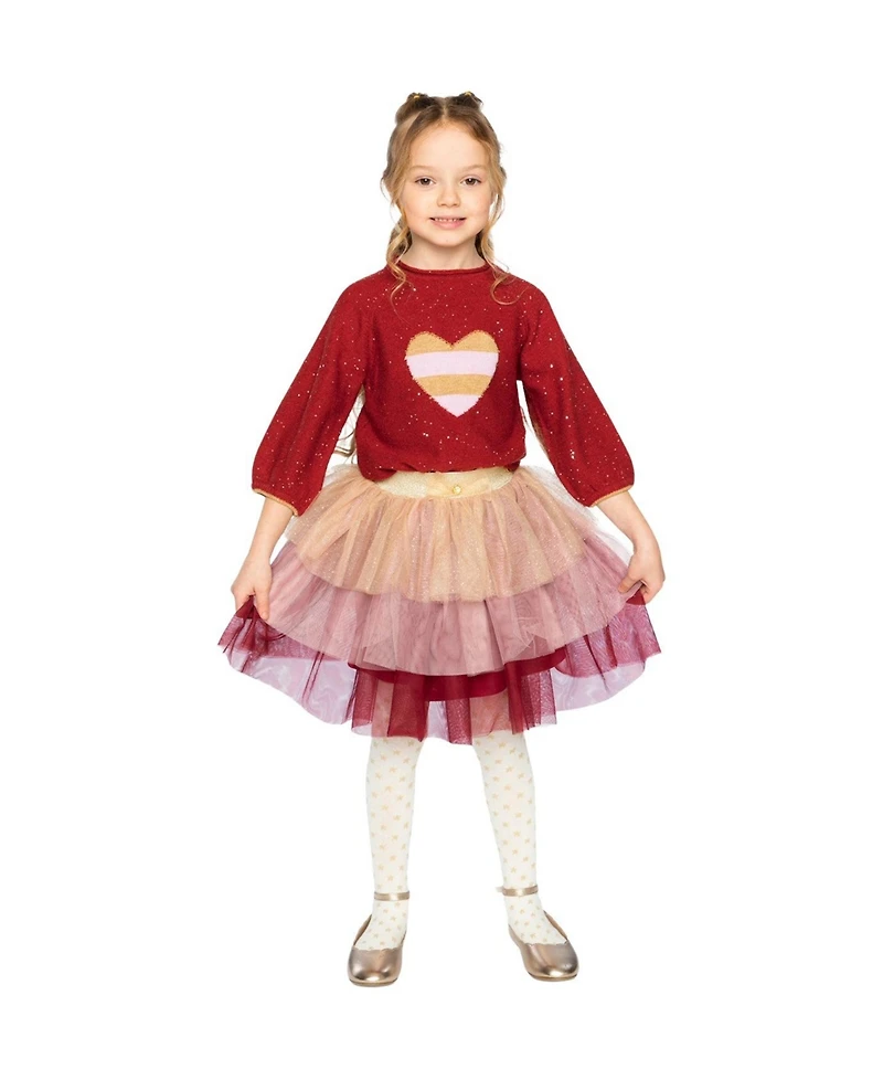 Deux par Toddler Girls 2T-5T 3/4 Sleeve Knitted Sweater