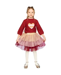 Deux par Toddler Girls 2T-5T 3/4 Sleeve Knitted Sweater