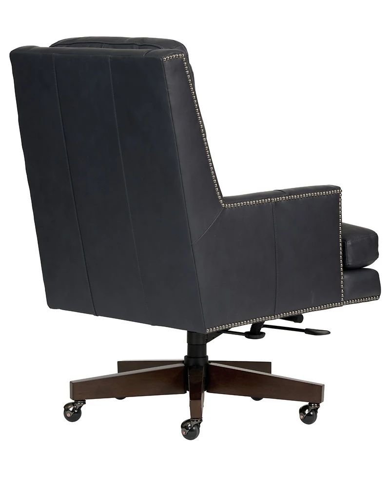 Edwin 42" Leather Five Star Base Desk Chair