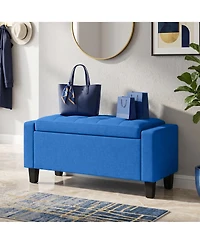 Homcom Storage Ottoman with Tufted Armrests