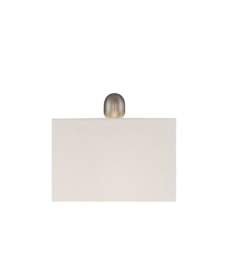 360 Lighting Roxie Modern Table Lamps Set of 2 with Clear Acrylic Risers 31" Tall Brushed Nickel Rectangular Shade for Bedroom Living Room