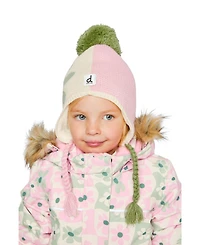 Deux par Deux Toddler Girl (2-4) Winter Peruvian Knit Hat with Pompom