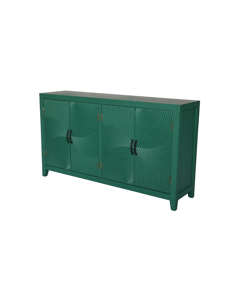 flynama Mid Century Accent Cabinet with 4 Doors