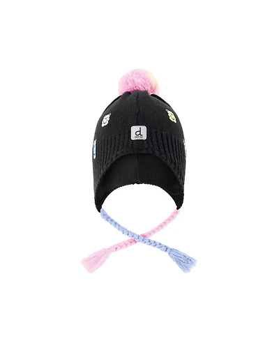 Deux par Deux Toddler Girl 2-4Y Winter Peruvian Knit Hat with Pompom