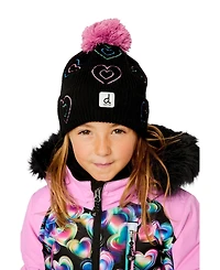 Deux par Deux Little and Big Girl's (5-14) Winter with Pompom Knit Hat