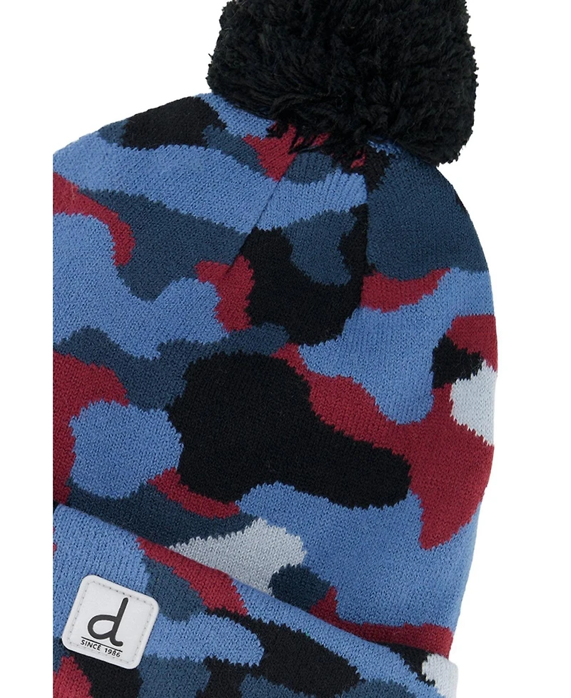 Deux par Deux Toddler Boy (2-4)Winter Knit Hat with Pompom