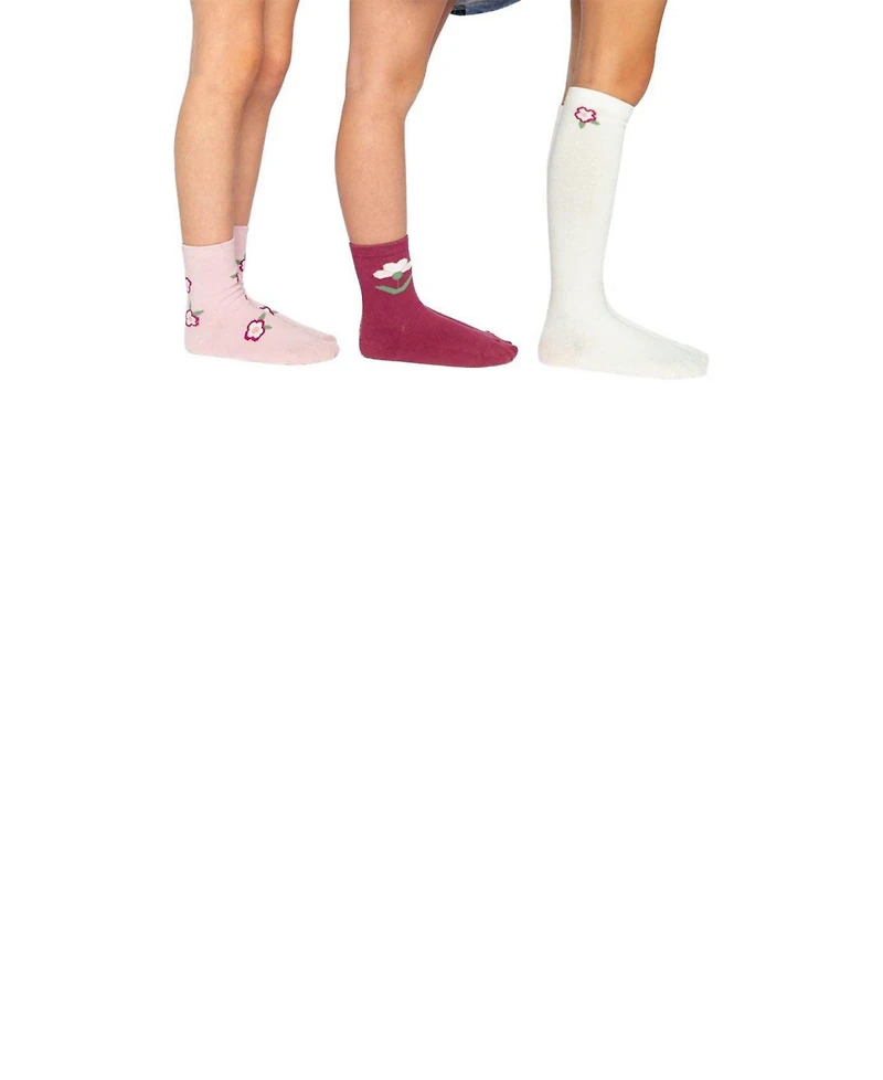 Deux par Deux Little and Big Girl ( 5-6 , 10-12 ) Socks