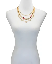 Guess Multi-Color Stone Layered Necklace, 3-Piece Set