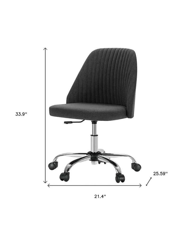 HomeRoots Adjustable Height Swivel Rolling Office Chair