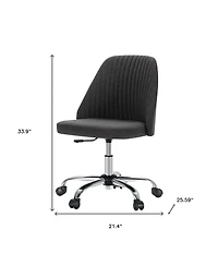 HomeRoots Adjustable Height Swivel Rolling Office Chair