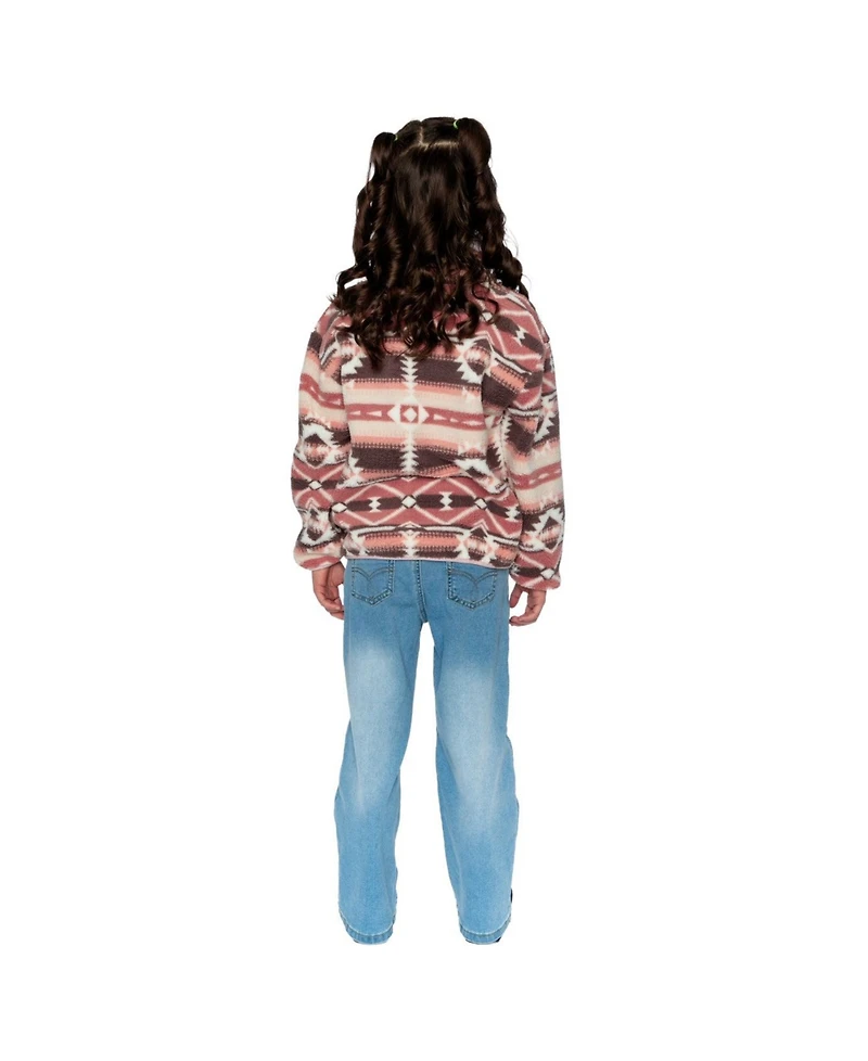 Deux par Toddler Girls (2-5)Mid-Season Plush Pullover Jacket Aztec