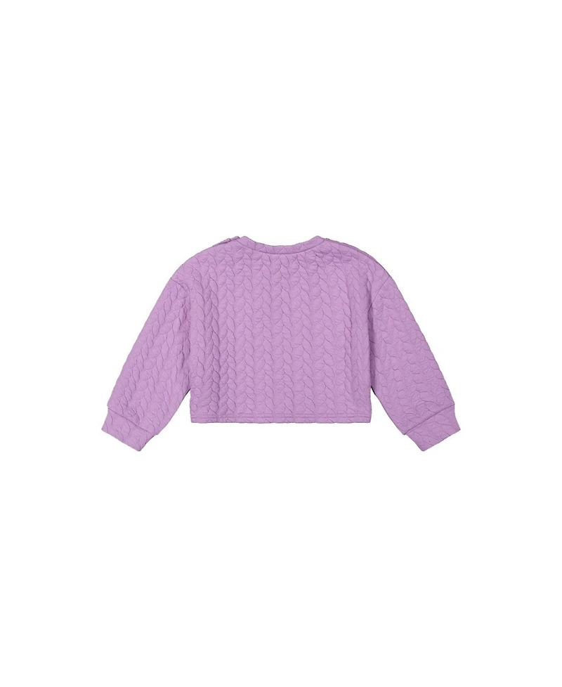 Deux par Girls' (6–14) Jacquard Sweatshirt