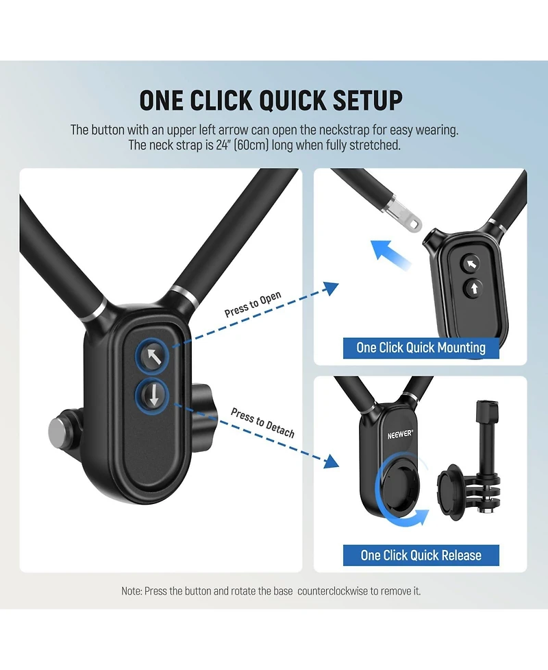 Neewer GP16 Camera Mounting Accessory for select GoPro, Dji and Insta360 action cameras