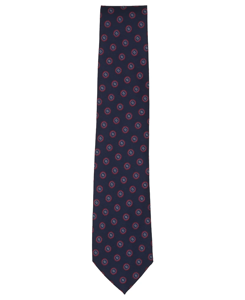 B by Brooks Brothers Men's Circle Flower Medallion Classic Tie