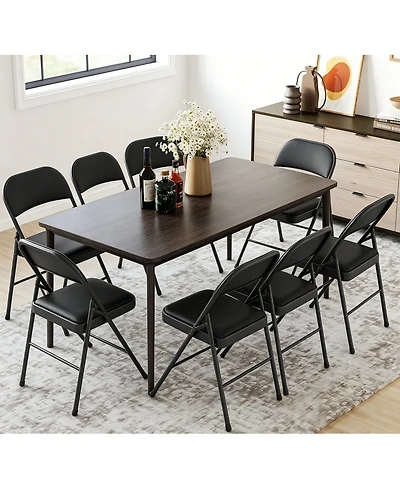 gaomon Padded Folding Chairs Set of 8