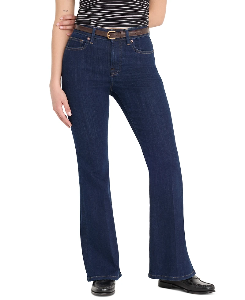 Good American Women's Mid-Rise Flare Jeans, Regular & Plus