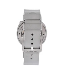 Pre-Owned HERMES Cut Automatic Watch in Stainless Steel and Rubber 36mm