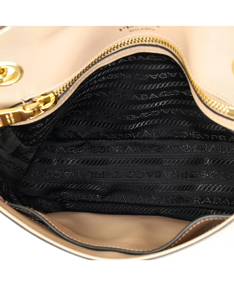 Pre-Owned Prada Small Pattina Flap Shoulder Bag Saffiano Leather