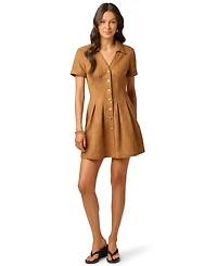 Adrianna Papell Women's Collared Button-Front Shirt Dress