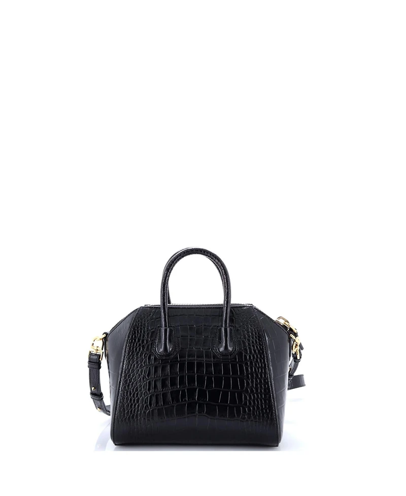 Pre-Owned Givenchy Mini Antigona Bag Embossed Leather