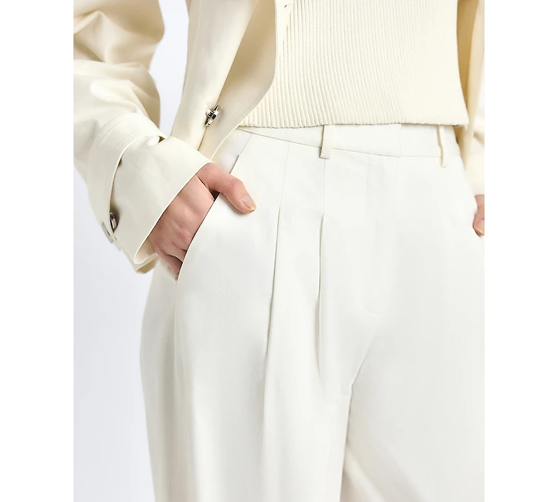 Derek Lam 10 Crosby Women's Juliana Mid-Rise Wide-Leg Trousers