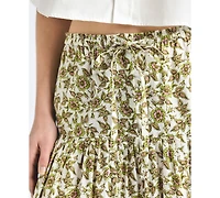 Derek Lam 10 Crosby Women's Beau Printed Cotton Drop Waist Skirt