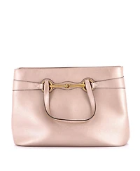 Pre-Owned Gucci Medium Bright Bit Convertible Tote Leather
