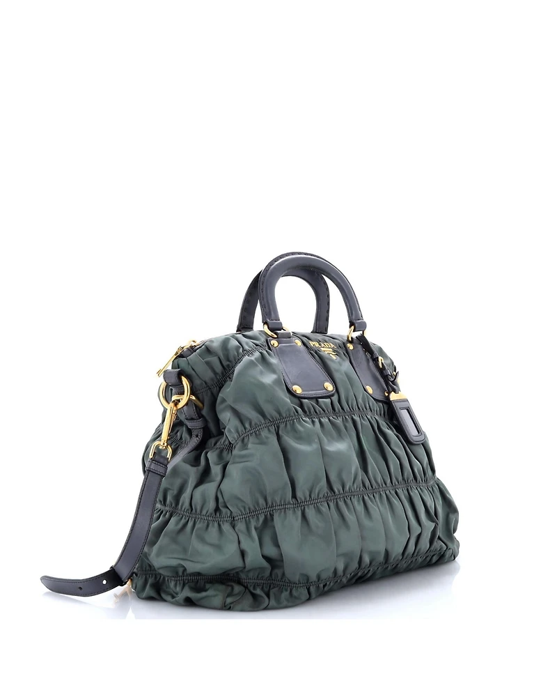 Pre-Owned Prada Large Gaufre Convertible Tote Leather and Tessuto