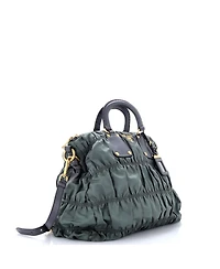 Pre-Owned Prada Large Gaufre Convertible Tote Leather and Tessuto