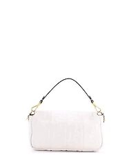 Pre-Owned Fendi Medium Baguette Nm Bag Zucca Embossed Leather