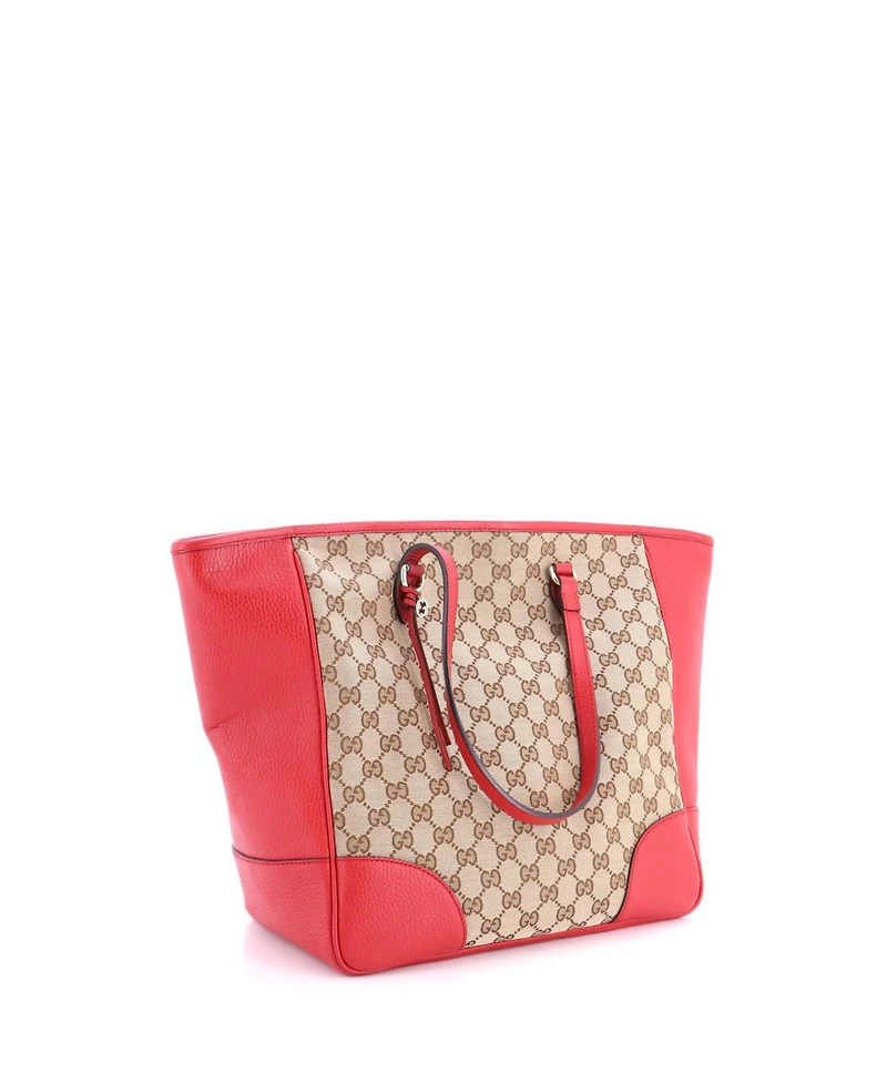 Pre-Owned Gucci Medium Bree Tote Gg Canvas with Leather