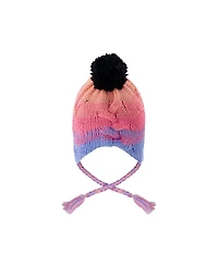 Deux par Deux Toddler Girl's (2-4) Winter Peruvian Knit Hat with Pompom Gradient