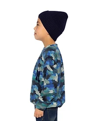 Deux par Little and Big Boy(6-12) Camouflage Fleece Sweatshirt