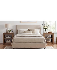 Tribesigns 24 Inch Solid Wood Nightstand With 2 Open Shelves, Modern Farmhouse Rustic End Table, Accent Side Table For Bedroom and Living Room