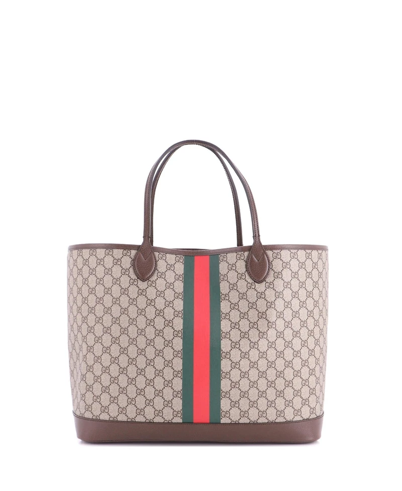 Pre-Owned Gucci Large Ophidia Open Shopping Tote Gg Coated Canvas
